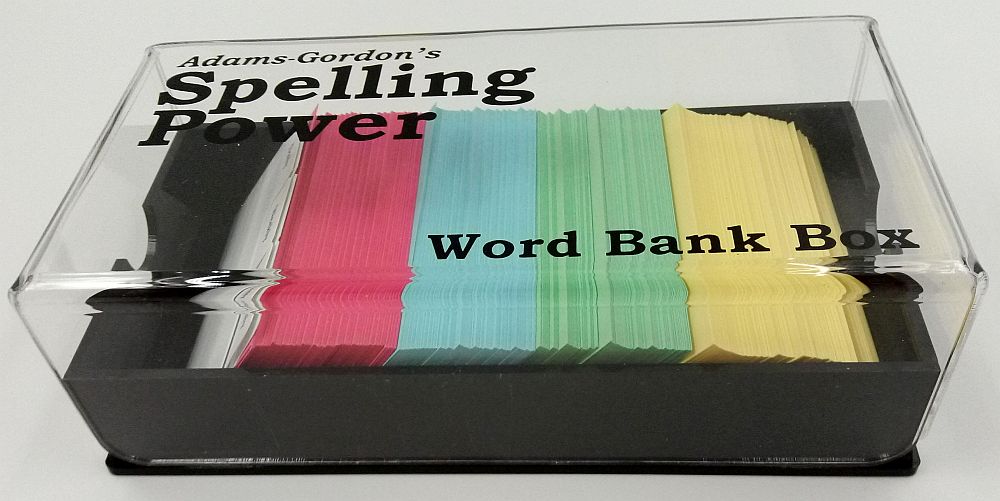 Word Bank Box with cards from the side