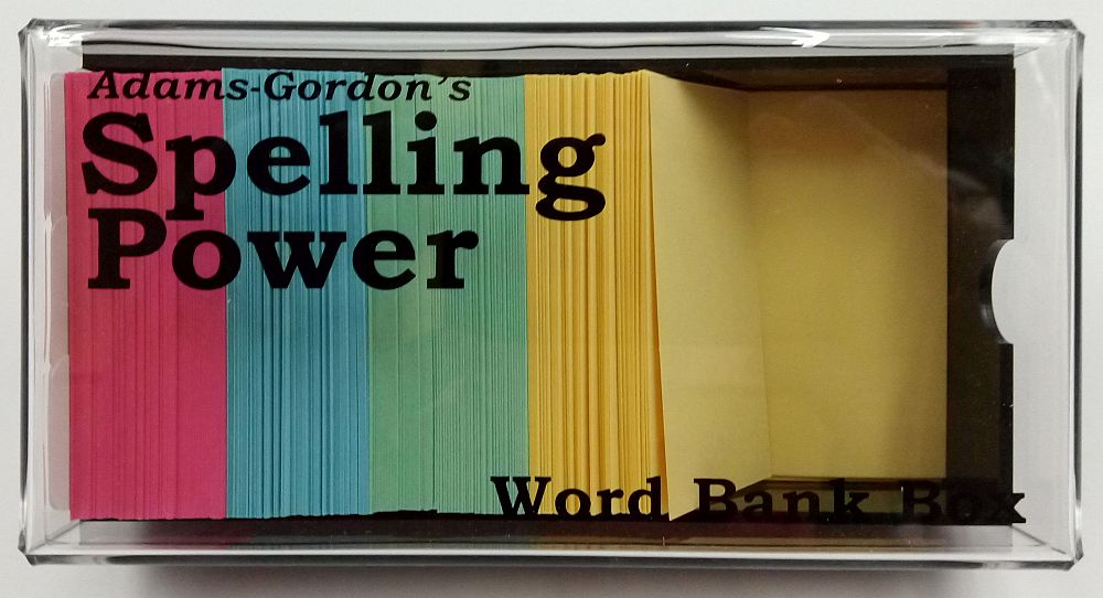 Word Bank Box with cards from the top